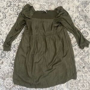 LOFT long sleeve silk dress; size LP